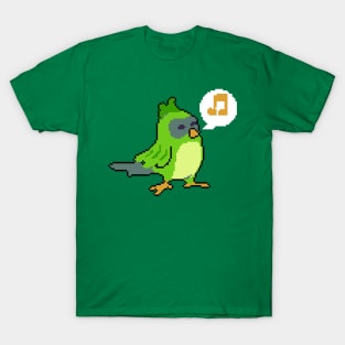 Fly High: Pixel Art Illustration for Whimsical Bird Tees T-Shirt